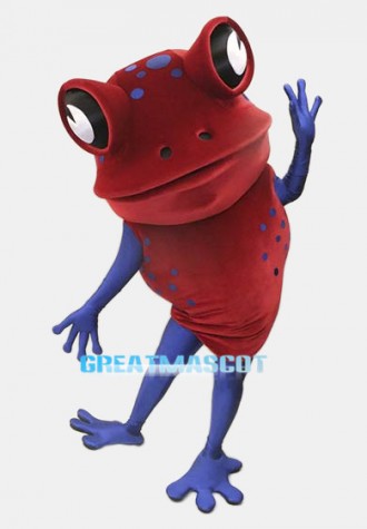 Red Frog Mascot Adult Costume 