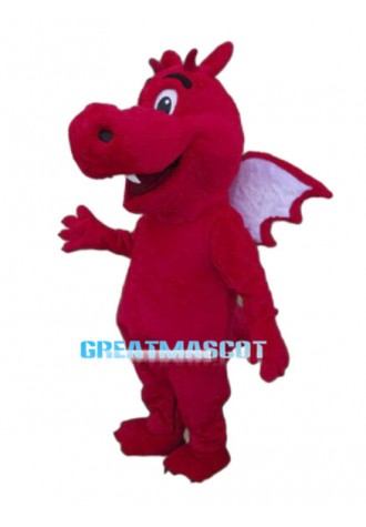 Lovely Red Dragon Mascot Adult Costume