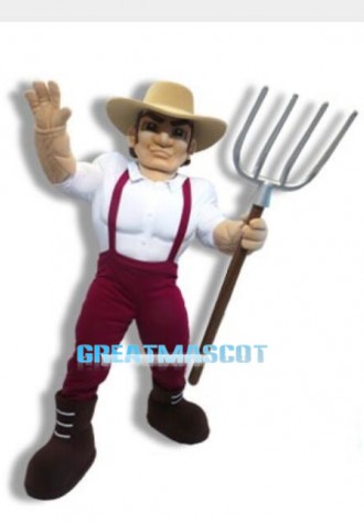 Power Farmer Mascot Costume 