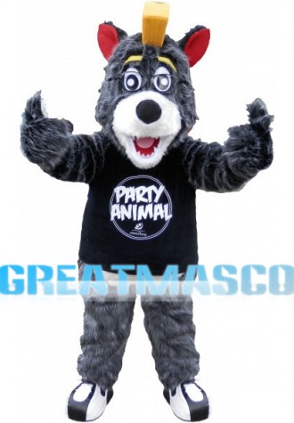 Spartan Gray Bear Mascot Costume