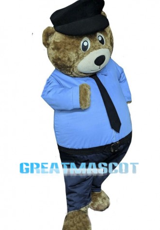 Teddy Bear Sheriff Mascot Costume 
