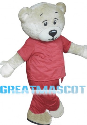 Lovely Teddy Bear Mascot Costume 