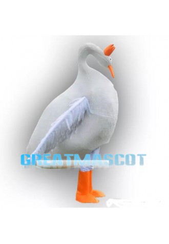 Long Feather Swan Lightweight Mascot Costume