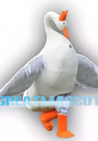 Long Feather Swan Lightweight Mascot Costume