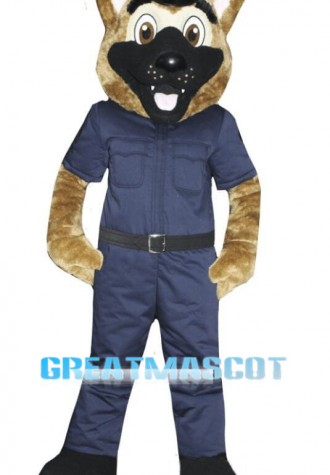 German Shepherd Dog Sheriff Mascot Costume 