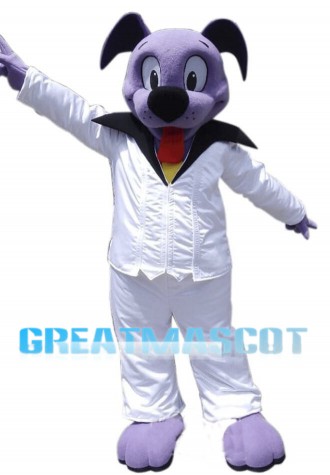 Lovely Purple Dog Mascot Costume 