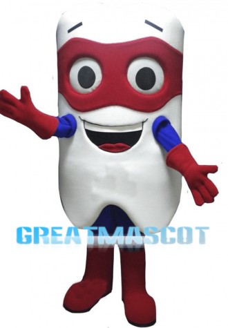 Cartoon Tooth Superhero Lightweight Mascot Costume 