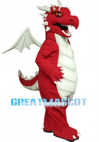 Fierce Red Flying Dragon Mascot Costume 
