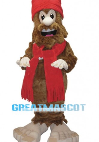 Happy Bigfoot Or Sasquatch Mascot Costume 