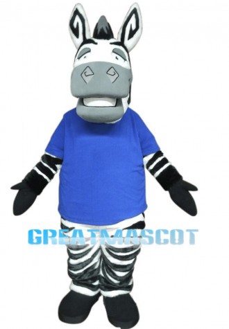 Lethargic Zebra Mascot Costume