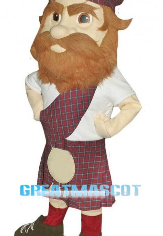 Scottish Bearded Man Mascot Costume
