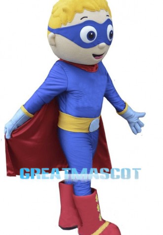 Superhero Boy Mascot Costume