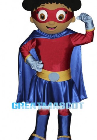 Superhero Girl Mascot Costume