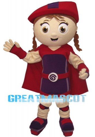 Friendly Wonder Red Willa Mascot Costume 