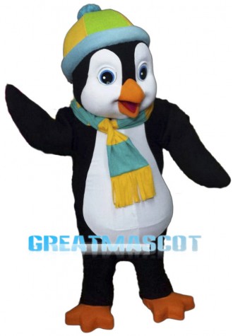 Cute Christmas Penguin Mascot Costume