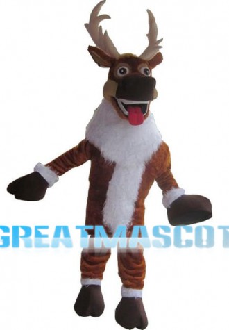 Crazy Christmas Reindeer Mascot Costume 