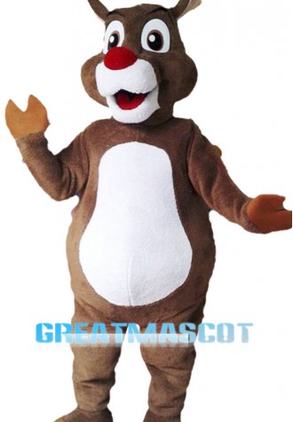 Happy Little Christmas Reindeer Mascot Costume 