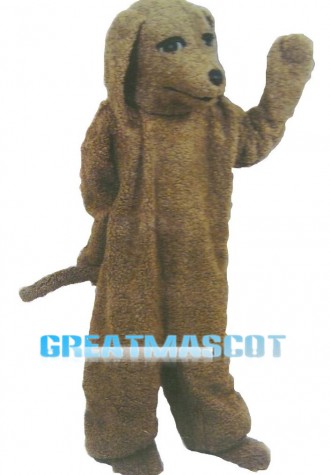 Fleece Brown Dog Mascot Costume 