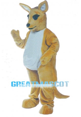Yellow Kangaroo Mascot Adult Costume