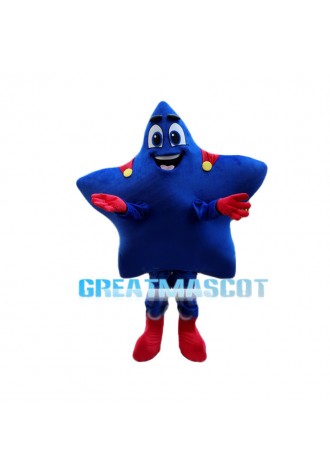 Cartoon Blue Star With Feet Mascot Costume