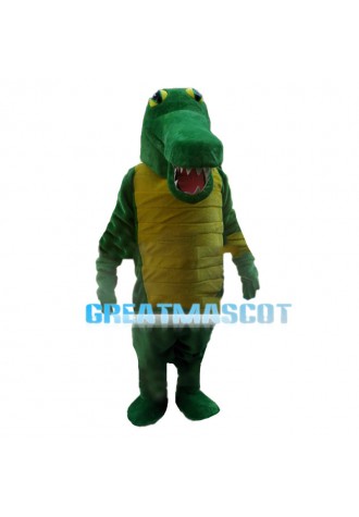 Ferocious Green Crocodile Mascot Costume