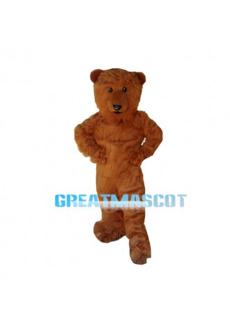 Wild Long Fur Brown Bear Mascot Costume
