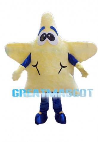 Yellow Star With Blue Pants Mascot Costume