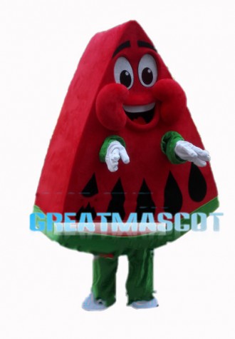 Slice Red Stuffed Watermelon Mascot Costume