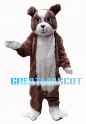 Adult Fancy Brown Dog Mascot Costume