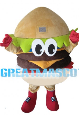 Double Beef Cheese Burger Mascot Costume