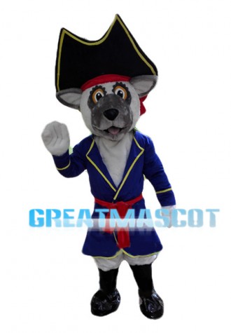 Experienced Dog Captain Mascot Costume