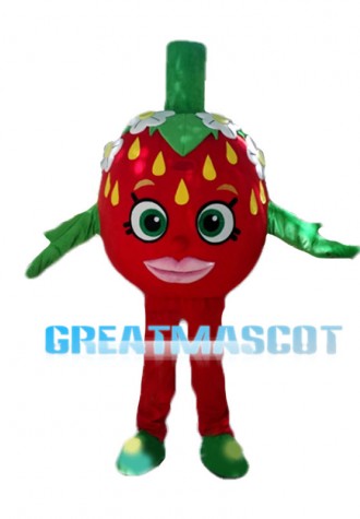 Strawberry With Small Flowers Mascot Costume