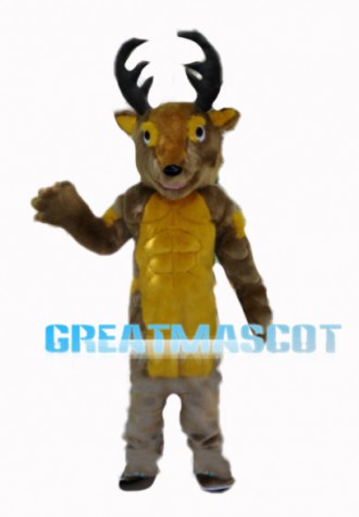 Adult Muscle Reindeer Mascot Costume