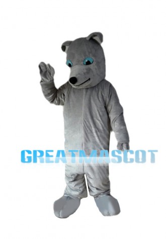Gloomy Grey Dog Mascot Costume