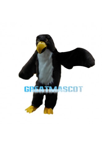 Winged Black Eagle Mascot Costume