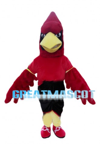 Short Plush Eagle With Black Shorts Mascot Costume