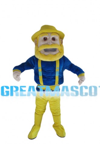 Old Man With Yellow Beard Mascot Costume