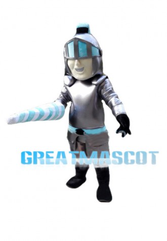 Fighting Soilder With Ironhide Armor Mascot Costume