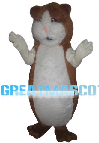 Soft Brown & White Chipmunk Mascot Costume