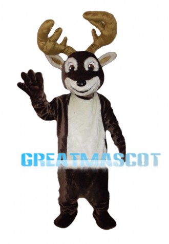 Merry Brown Moose Mascot Costume