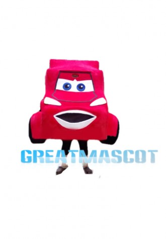 Cartoon Red Racing Car Mascot Costume