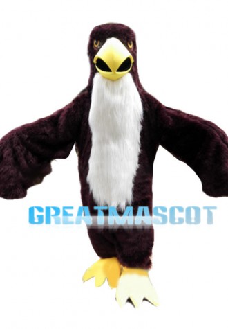Red Brown Eagle With Powerful Wings Mascot Costume
