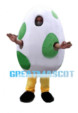 Faceless Giant Dinosaur Egg Mascot Costume