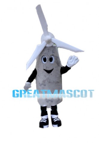 Wind Power Station With Windmill Mascot Costume