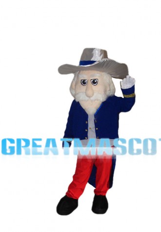 Senior Gentleman With White Beard Mascot Costume