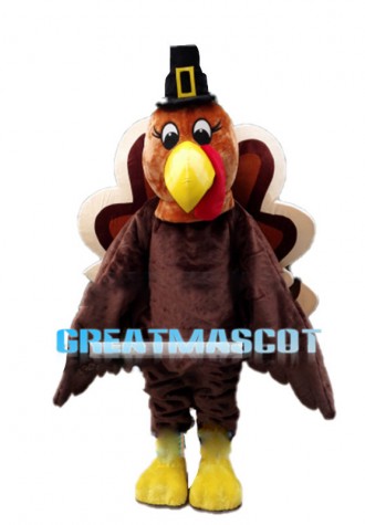 Arrogant Brown Peacock Mascot Costume