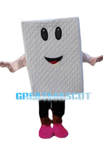 Thick White Latex Mattress Mascot Costume
