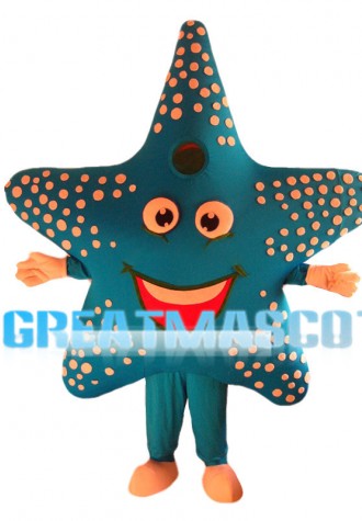 Blue Gray Starfish Mascot Costume