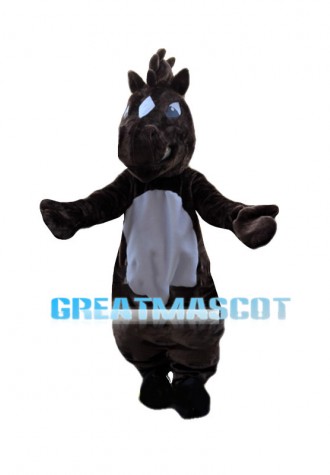 Standing Horse With Erect Horsehair Mascot Costume