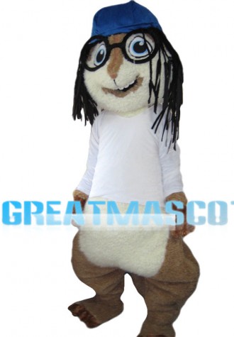 Rock Chipmunk With Dirty Braid Mascot Costume